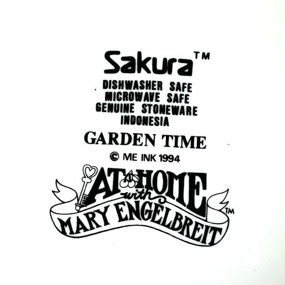 Sakura Mary Engelbreit 1994 Garden Time 5-PC Place Setting-Excellent Condition! - Picture 10 of 10